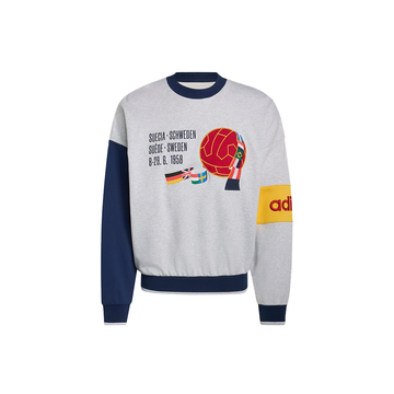 W Sweden World Cup Crew Sweatshirt 'Light Grey Heather Night Indigo'