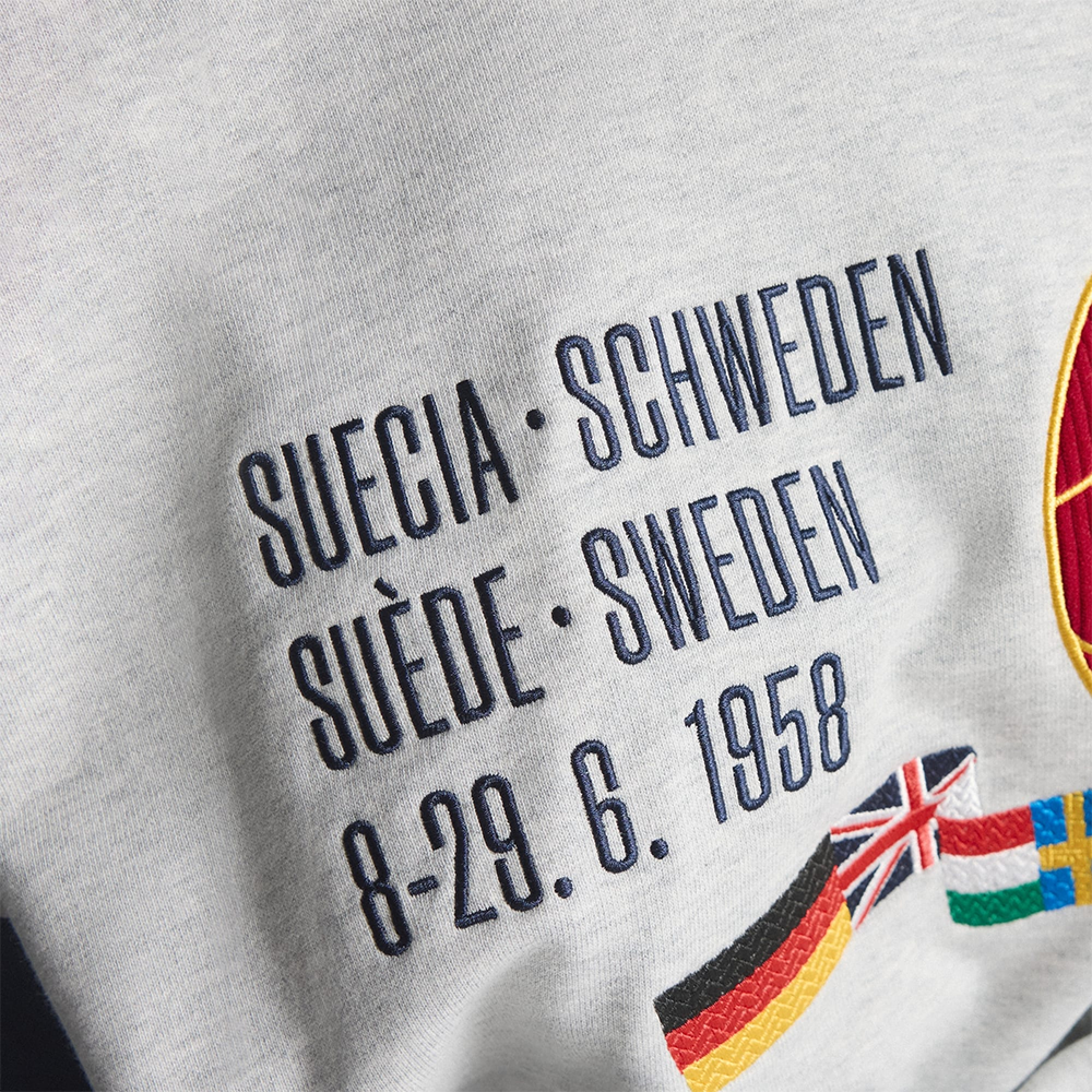 W Sweden World Cup Crew Sweatshirt 'Light Grey Heather Night Indigo'