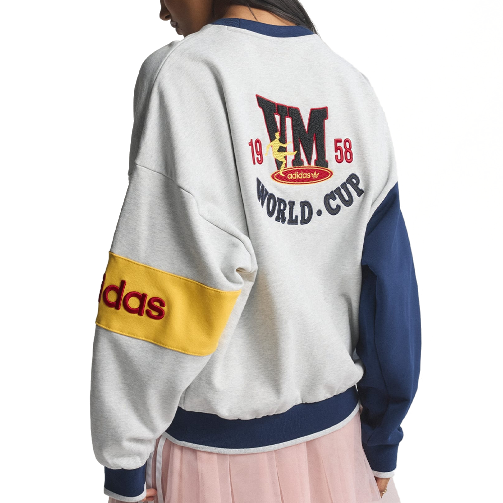 W Sweden World Cup Crew Sweatshirt 'Light Grey Heather Night Indigo'