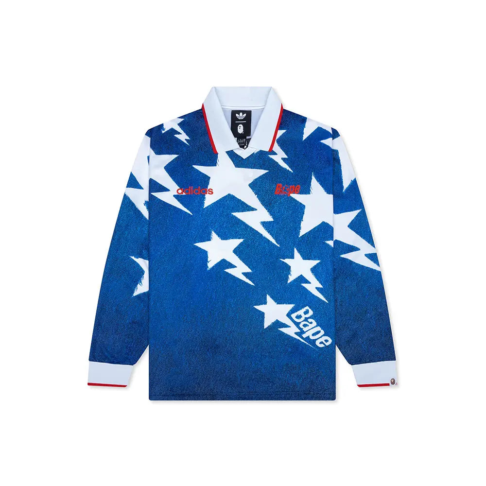 BAPE® x adidas LS Star Jersey 'Medium Blue Denim'