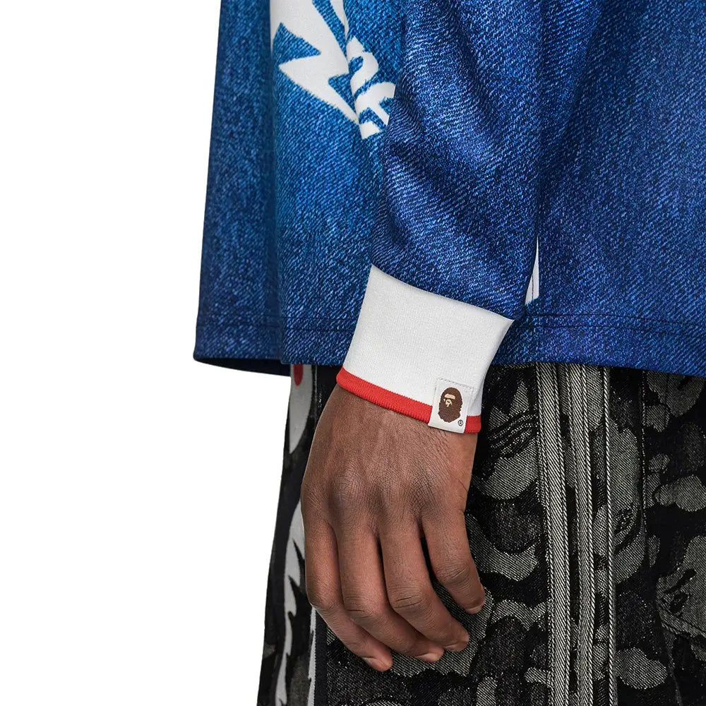 BAPE® x adidas LS Star Jersey 'Medium Blue Denim'