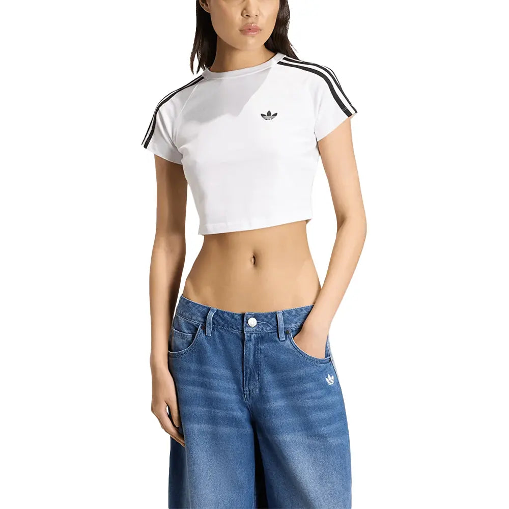 W SST Baby Tee 'White Black'