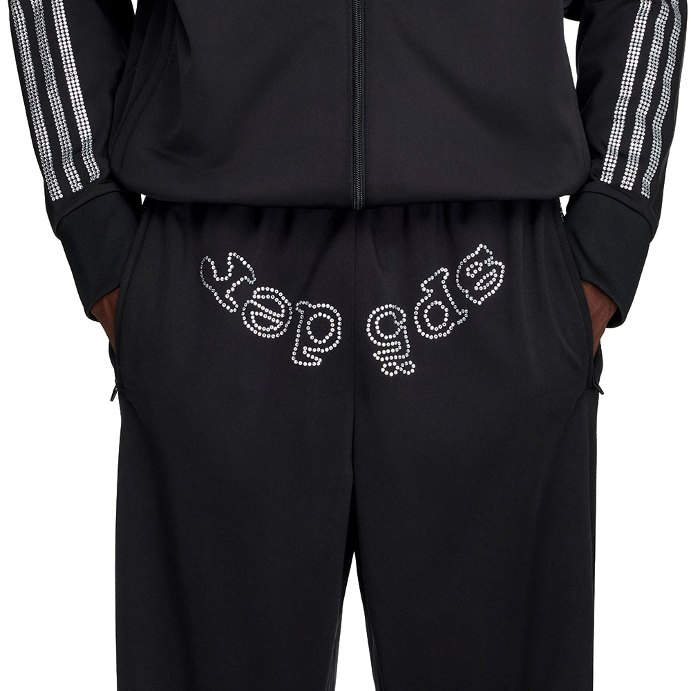 SP5DER x Rhinestone Track Pants 'Black'