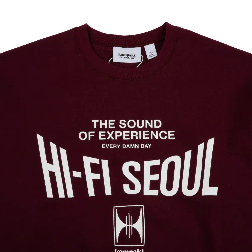 KRB "Hi-Fi Seoul" Crewneck 'Burgandy'