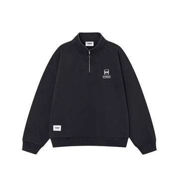 KRB Washed Embroidery Half Zip-Up 'Charcoal'
