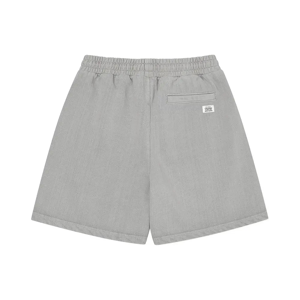 KRB Washed Embroidered Shorts 'Grey'