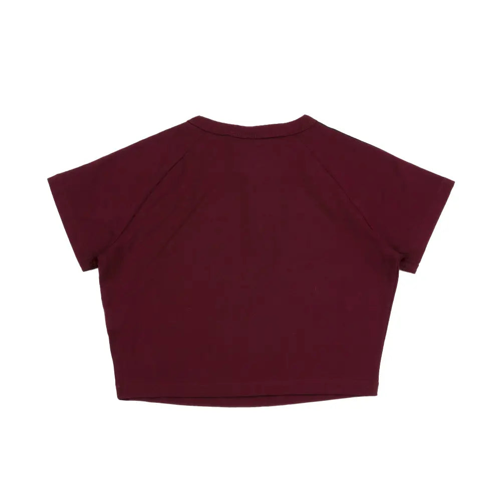 W SST Baby Tee 'Maroon Black'