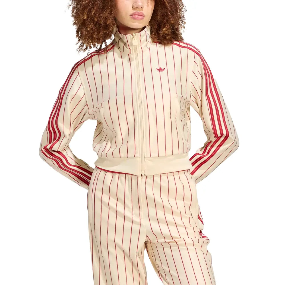 W Reversible Firebird Track Top 'Warm Vanilla Team Victory Red'