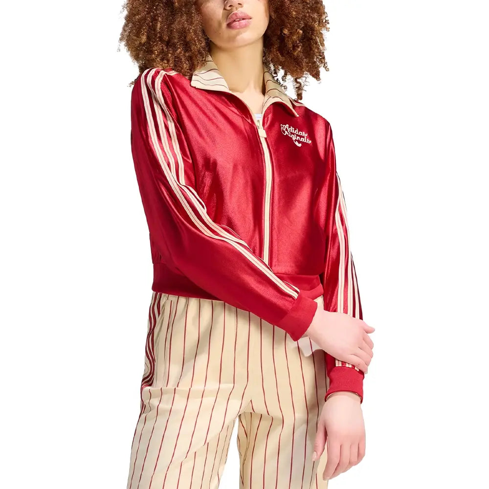 W Reversible Firebird Track Top 'Warm Vanilla Team Victory Red'
