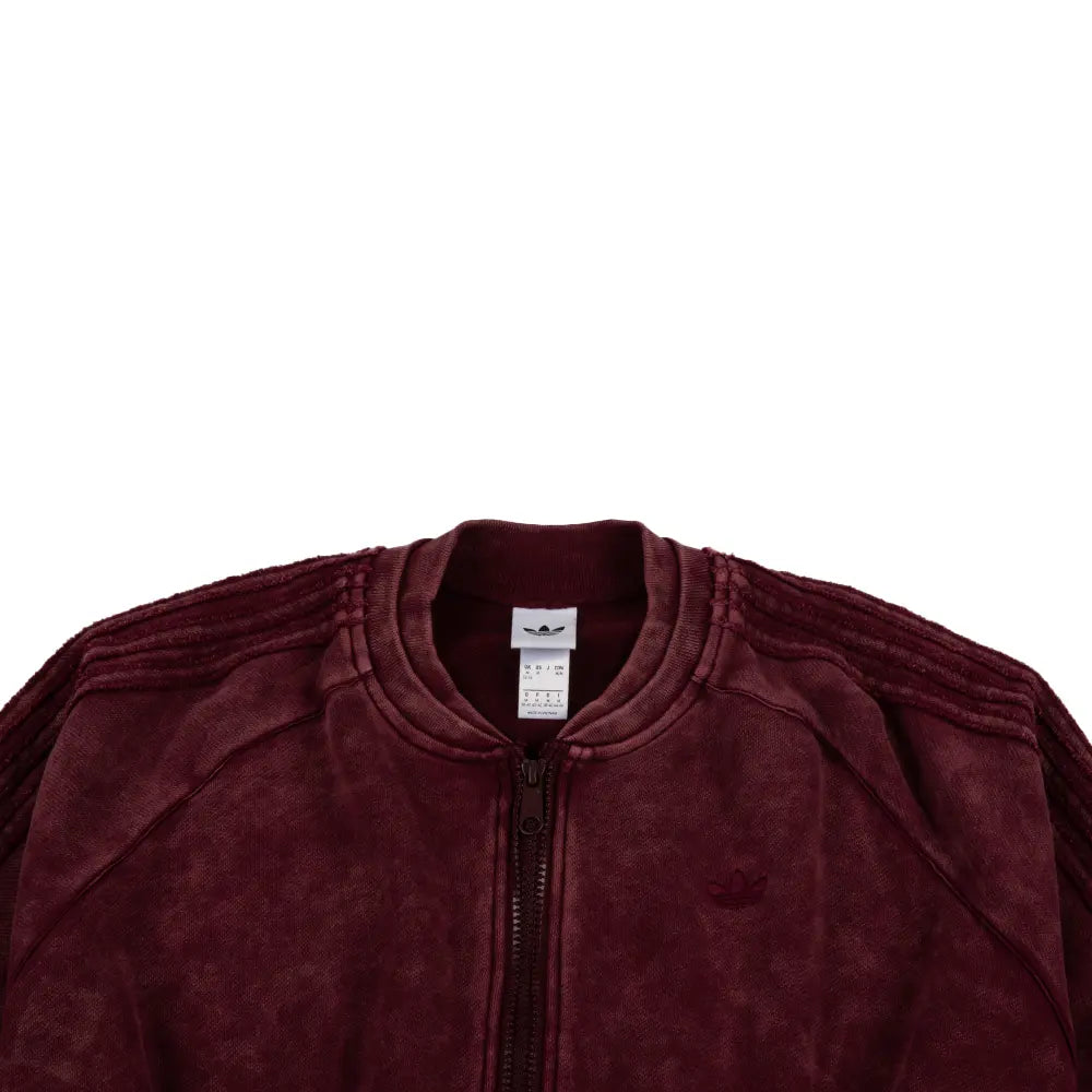 W SST Double Layered Cropped Track Top 'Maroon'