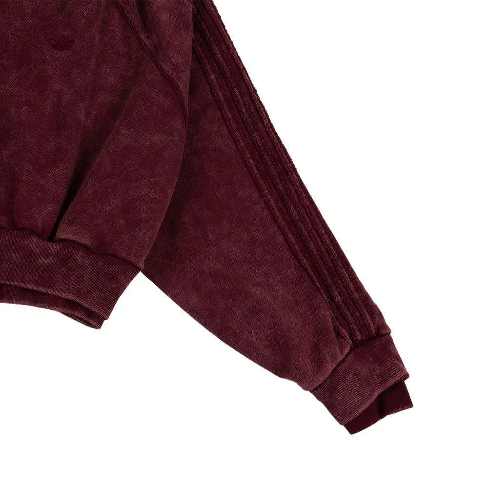 W SST Double Layered Cropped Track Top 'Maroon'