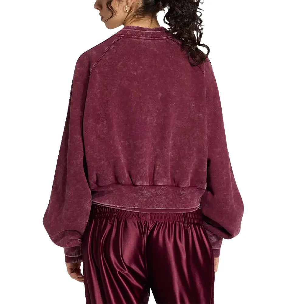 W SST Double Layered Cropped Track Top 'Maroon'