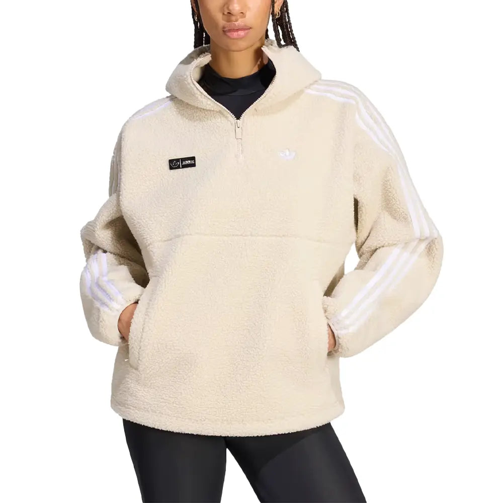 W Jennie x Adiluna Season 2 Fleece Hoodie Jacket 'Clear Brown'