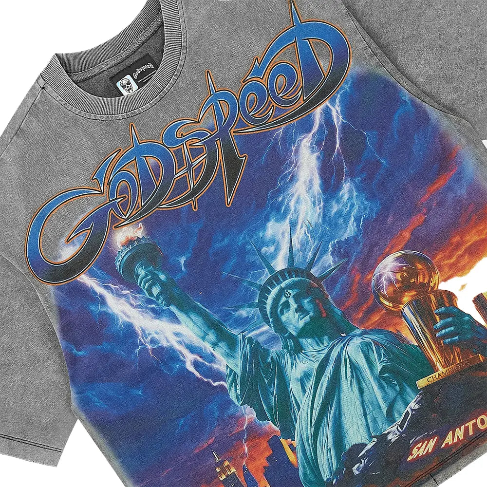 Liberty Reigns Tee 'Grey Wash'