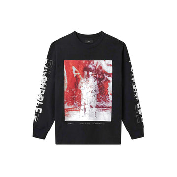 Heavyweight Textured Graphic LS Tee 'Black'