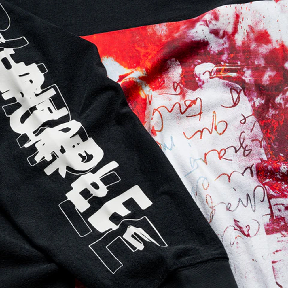 Heavyweight Textured Graphic LS Tee 'Black'