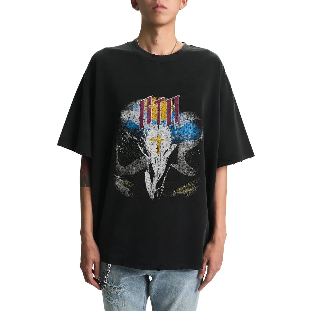 Colin Oversized Short Sleeve Tee 'Black Scenery'