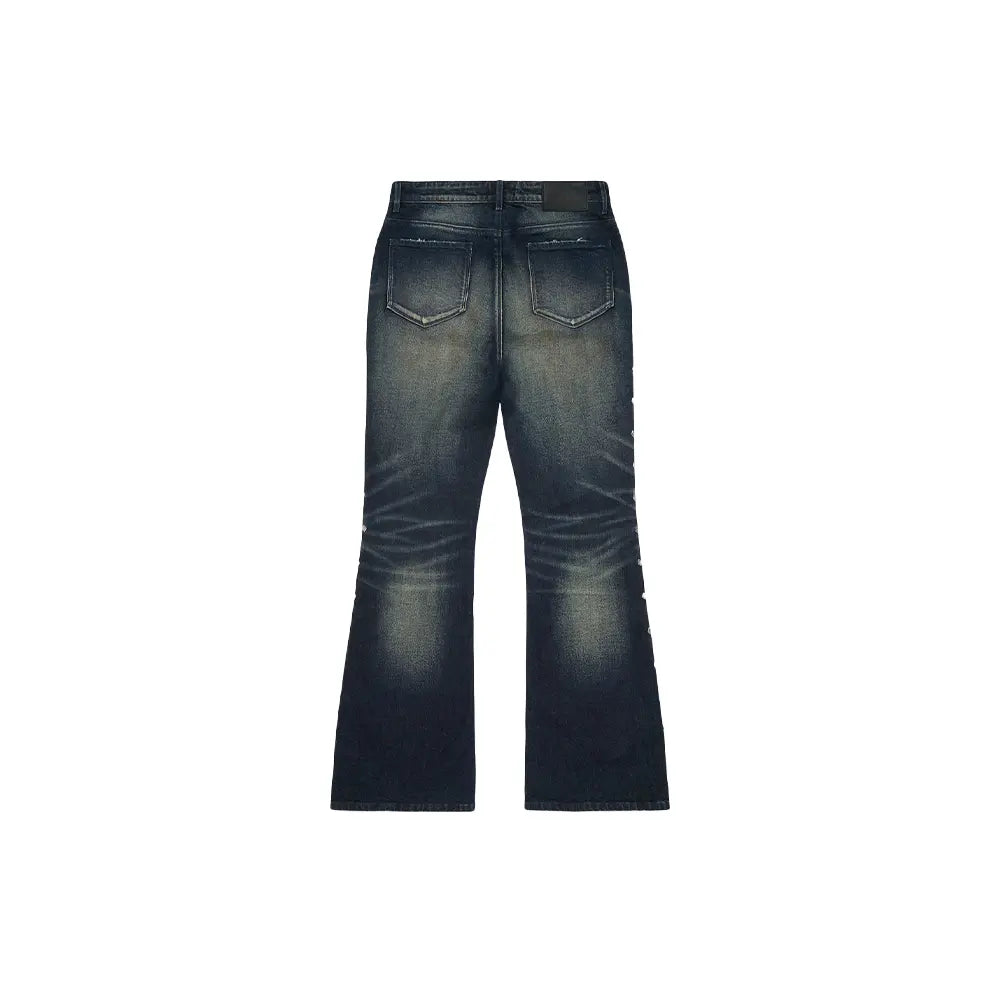 Mael Slim Flare Jean 'Abyss Drift Stud'