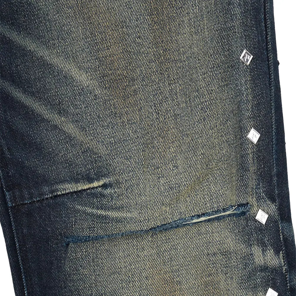 Mael Slim Flare Jean 'Abyss Drift Stud'