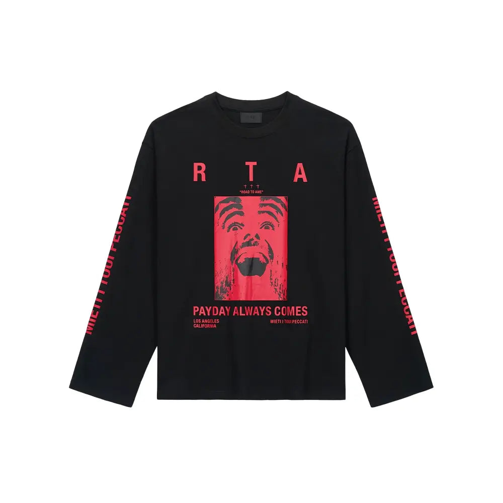 Marceau Oversized Long Sleeve Tee 'Black Payday'