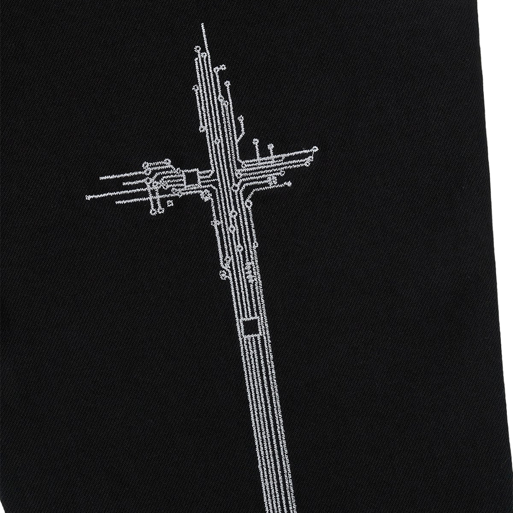 Bryant Skinny Jean 'Black Hologram Digital Cross'