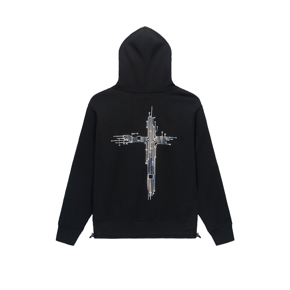 Jordan Oversized Hoodie 'Black Circuit Cross'