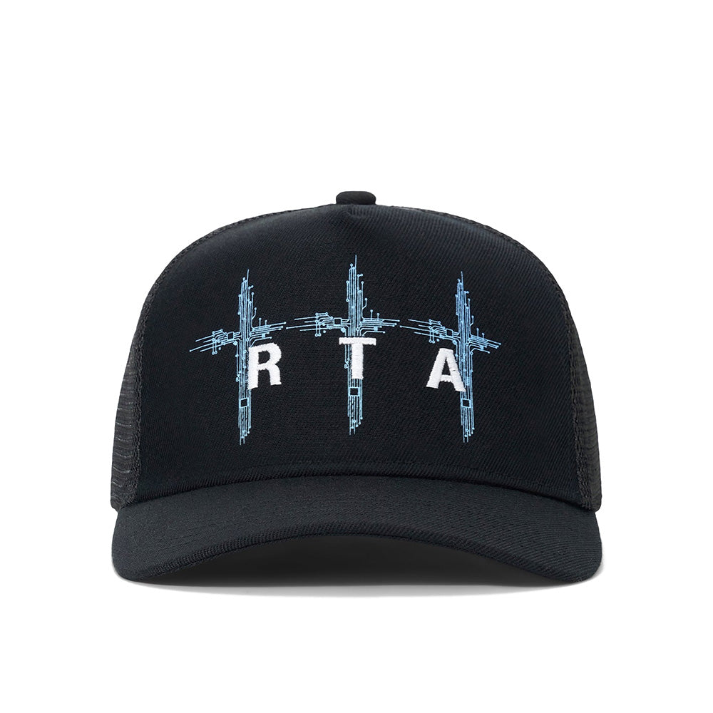 RtA Gideon Trucker Hat 'Black Triple Circuit Board Cross'