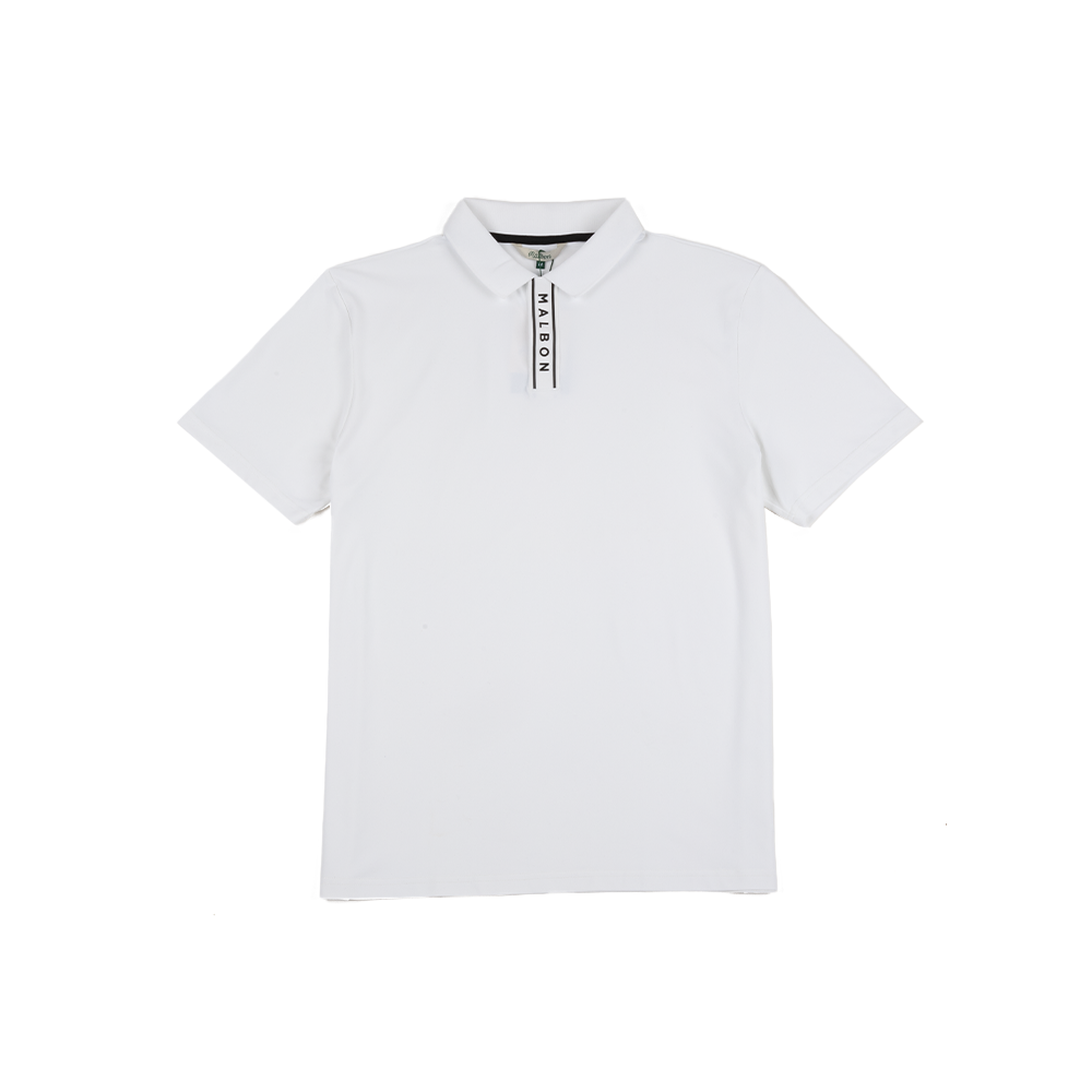 Evergreen Block Placket Polo 'White'