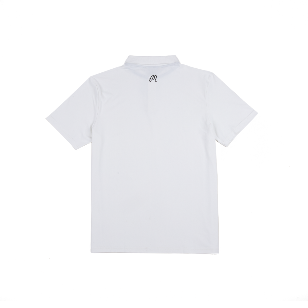 Evergreen Block Placket Polo 'White'