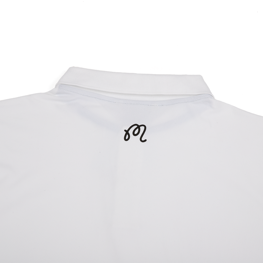 Evergreen Block Placket Polo 'White'
