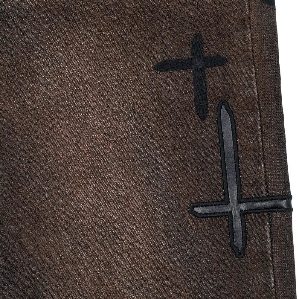 Bryant Skinny Jean 'Mocha Drift Cross Patch'
