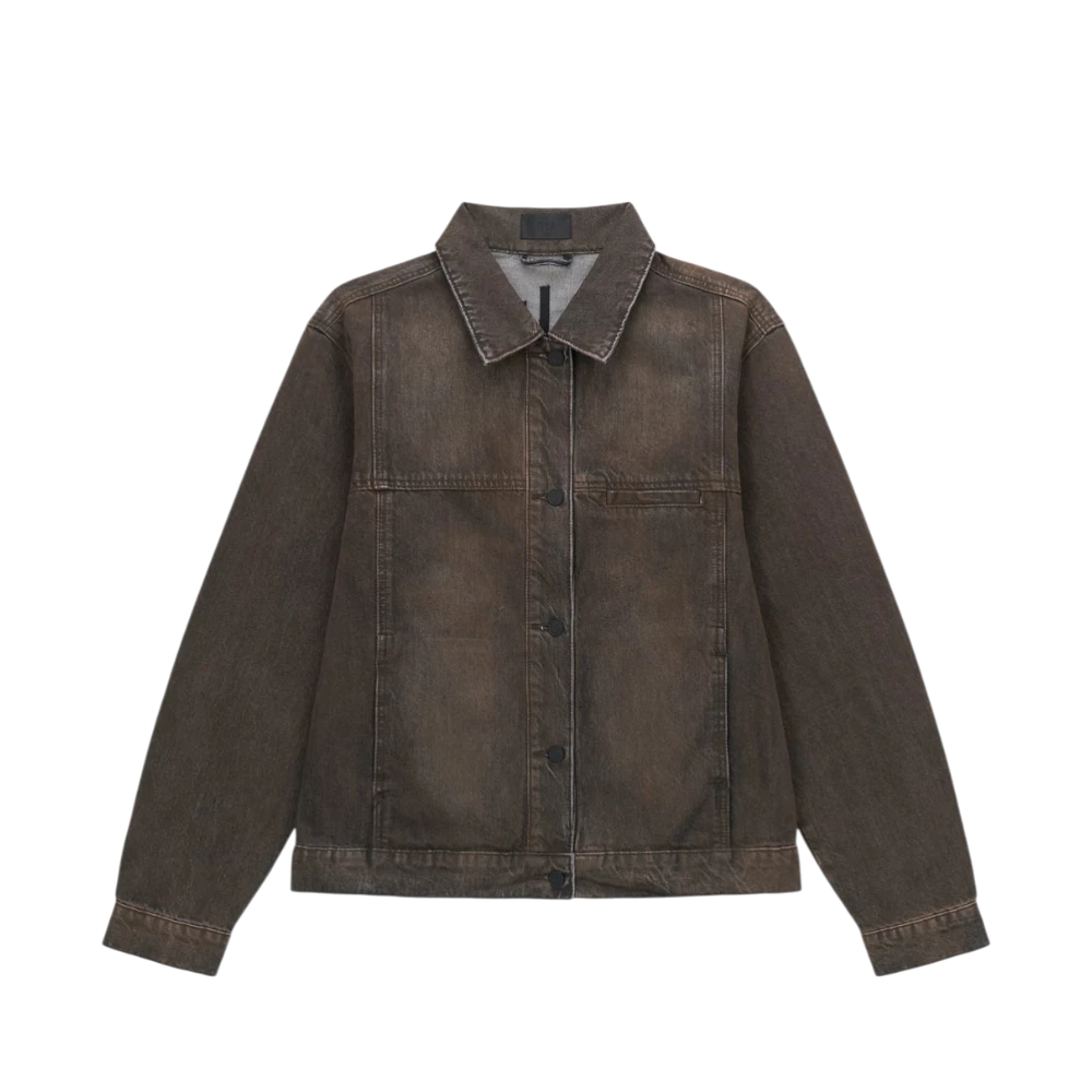 Valentiano Denim Jacket 'Mocha Drift'