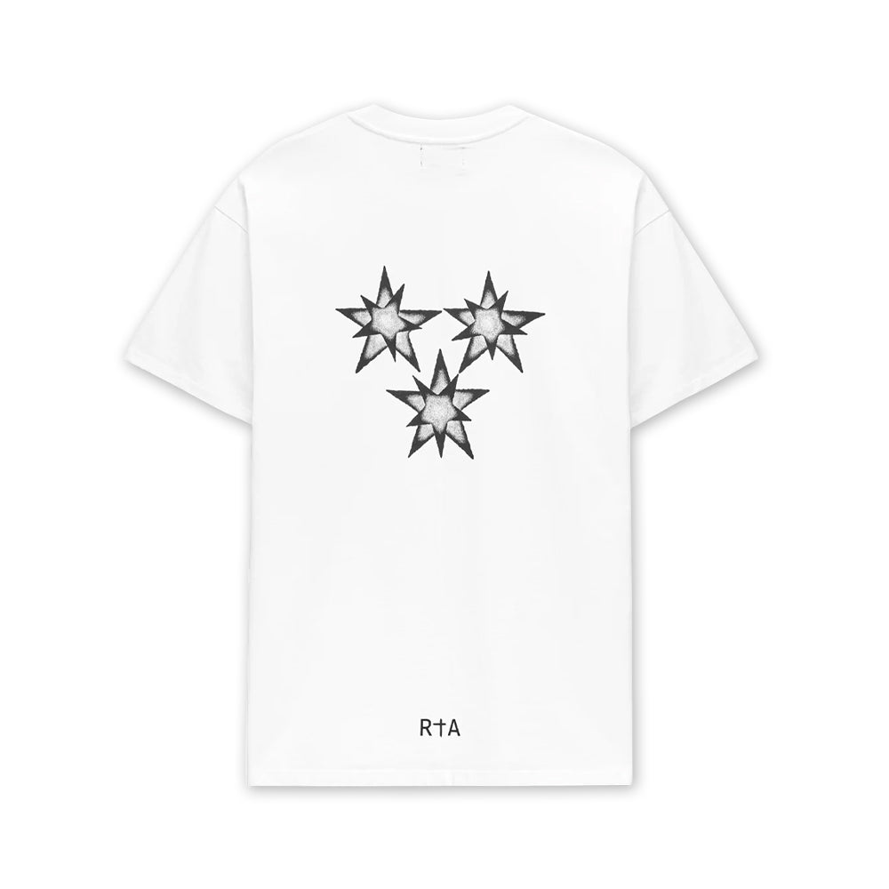 Colin Oversized SS Tee 'White Smoky Stars'
