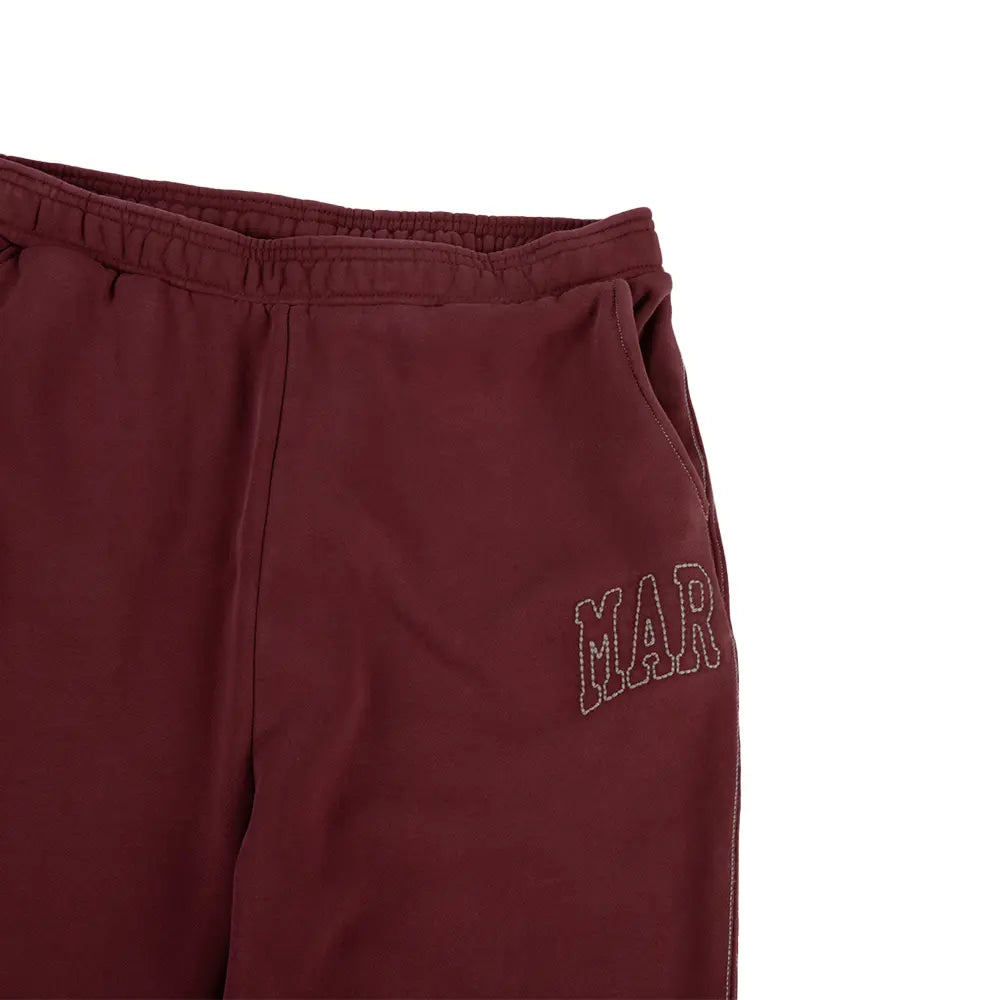 Big Stitch Open Leg Sweatpants 'Oxblood Red'