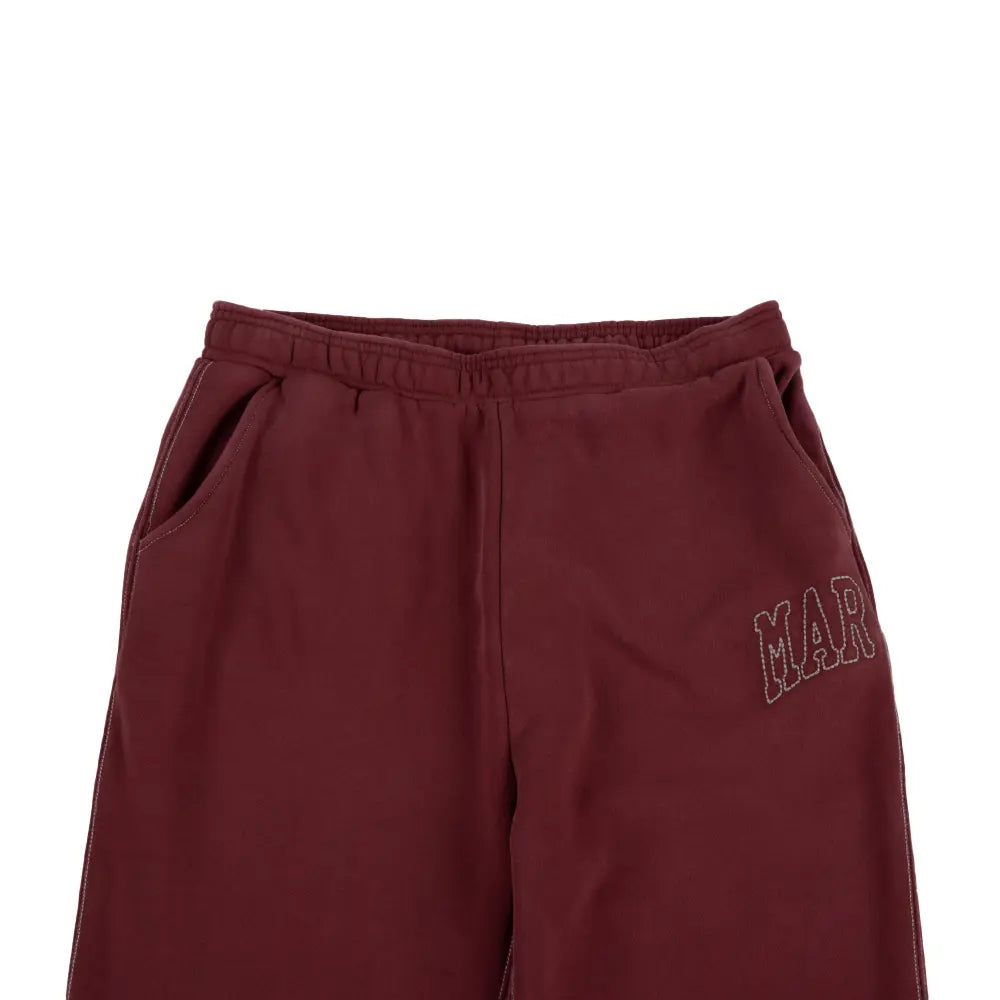 Big Stitch Open Leg Sweatpants 'Oxblood Red'