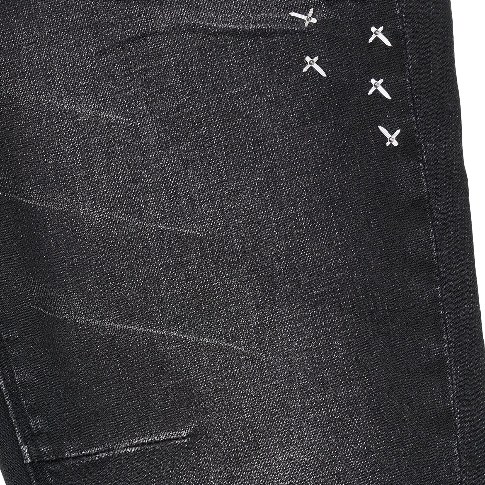 Olivier Skinny Jean 'Graphite Fade Cross'