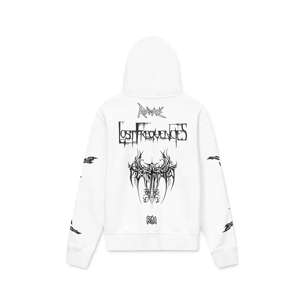 Floyd Zip Up Hoodie 'White Metal Road To Awe'