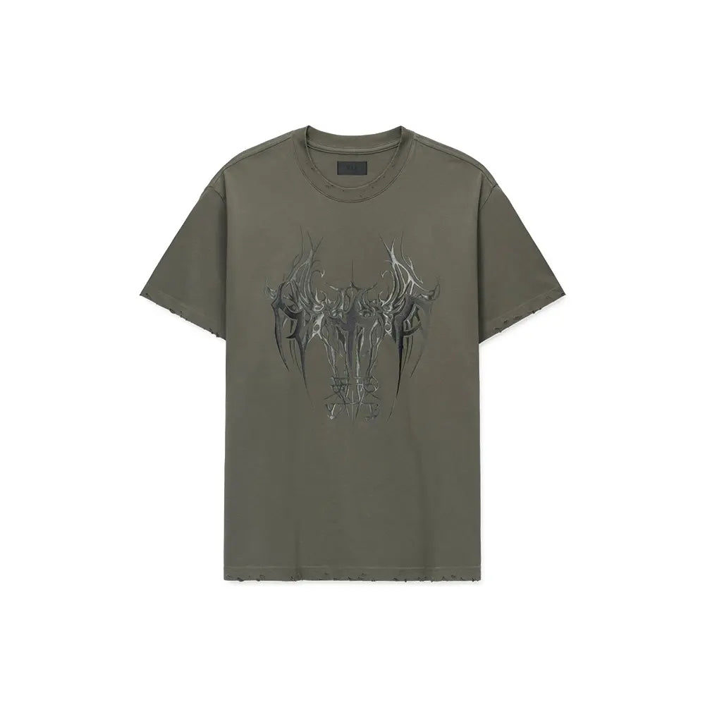 Colin Oversized Short Sleeve Tee 'Olive Cyber Sigilism'