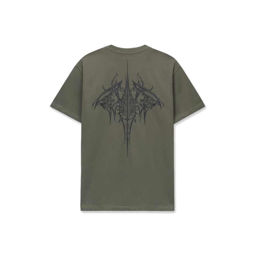 rTa Colin Oversized Short Sleeve Tee 'Olive Cyber Sigilism
