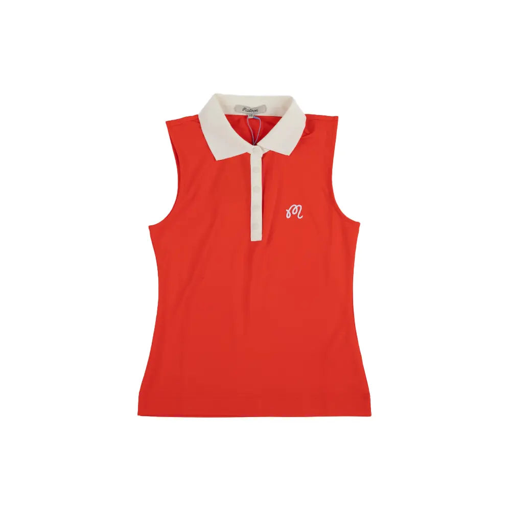 Claudia Sleeveless Polo 'Grenadine Red'