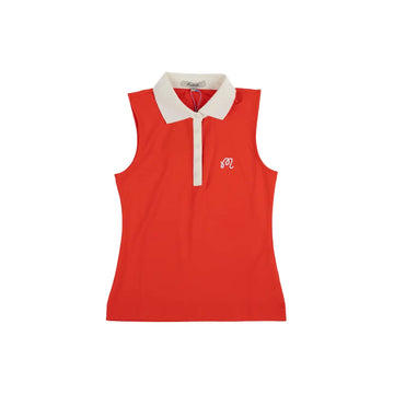 Claudia Sleeveless Polo 'Grenadine Red'