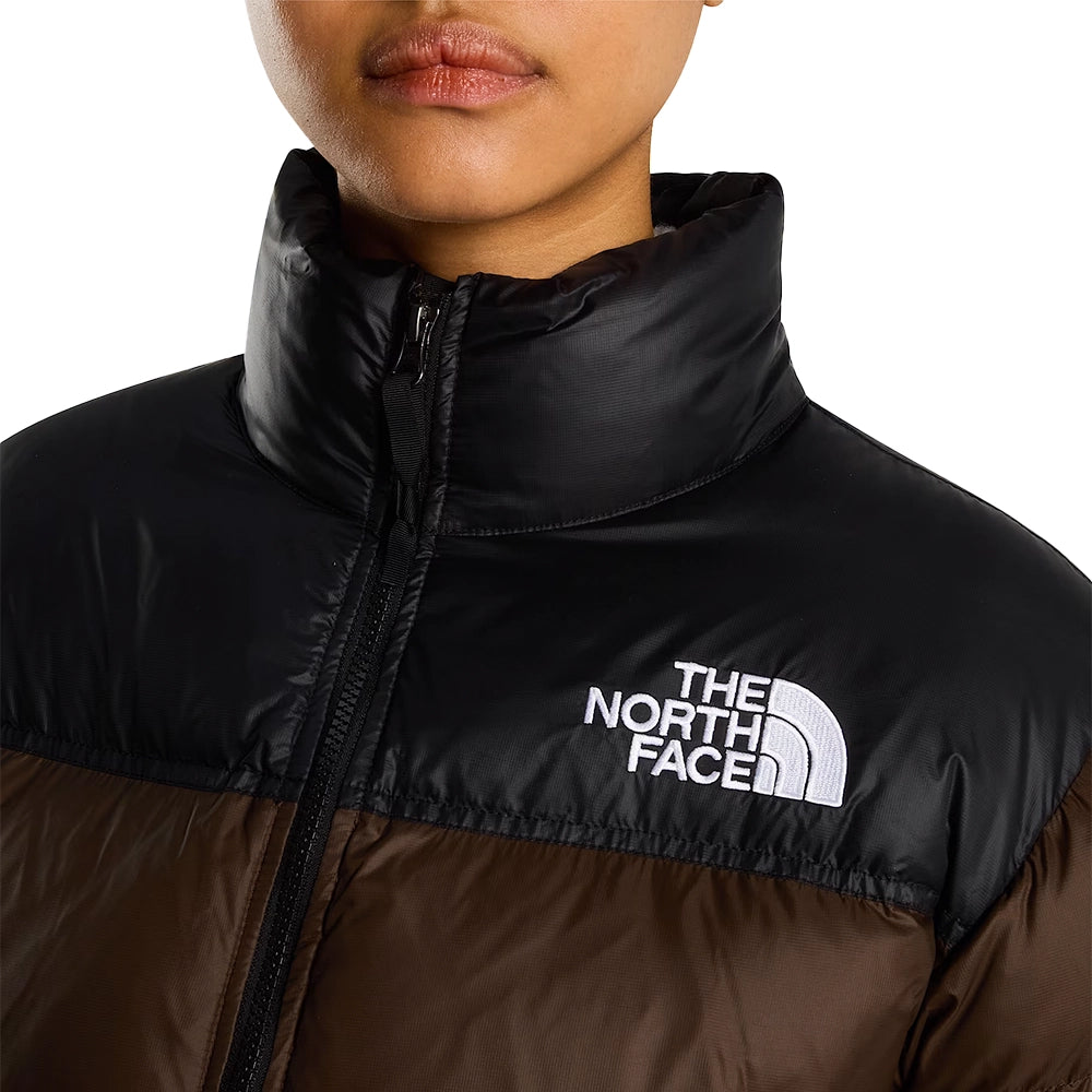 W Nuptse Short Jacket 'Dark Chestnut TNF Black'