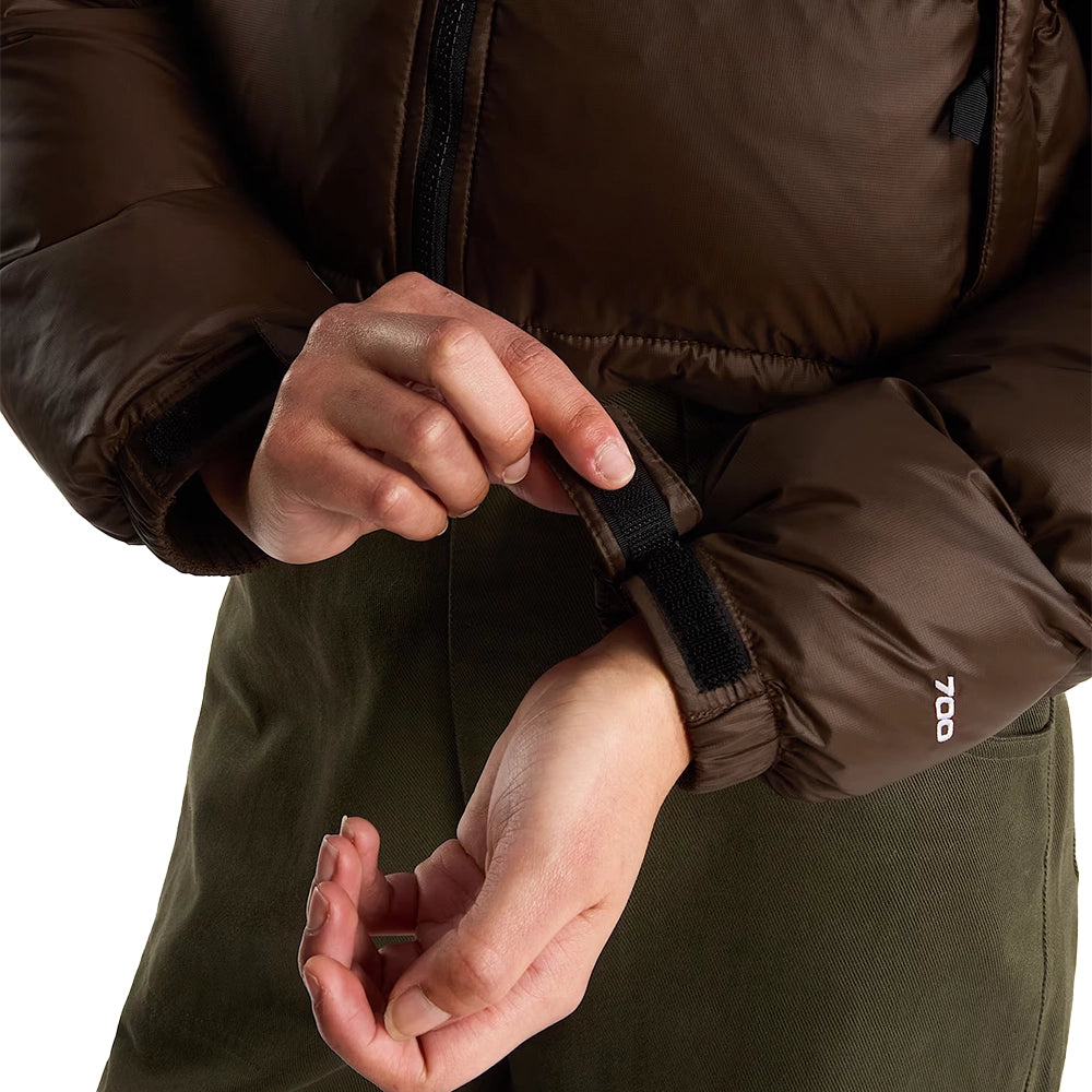 W Nuptse Short Jacket 'Dark Chestnut TNF Black'