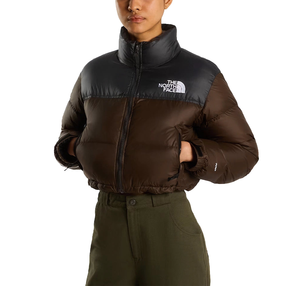 W Nuptse Short Jacket 'Dark Chestnut TNF Black'