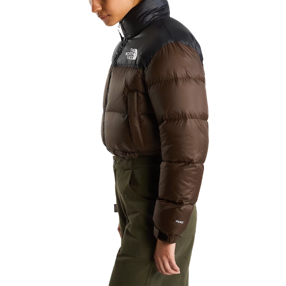 W Nuptse Short Jacket 'Dark Chestnut TNF Black'