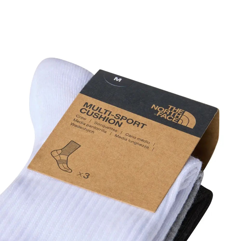 Multisport Cush Crew Socks (3P) 'Black Assorted'