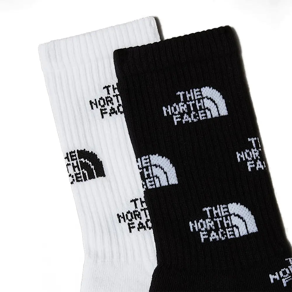 Everyday Crew Sock Logo (2P) 'TNF Black/TNF White'