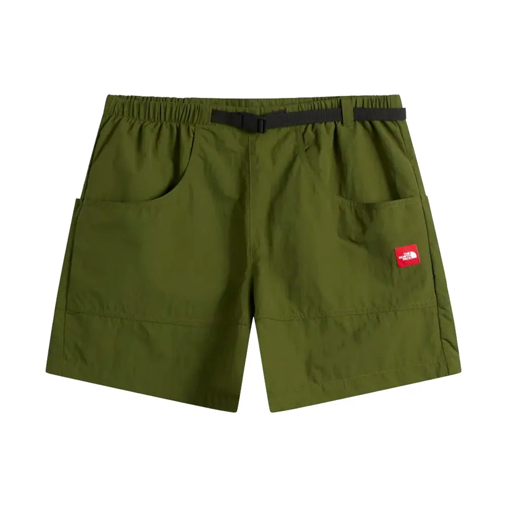 Red Box Nylon Belted Shorts 'Woodland Green'