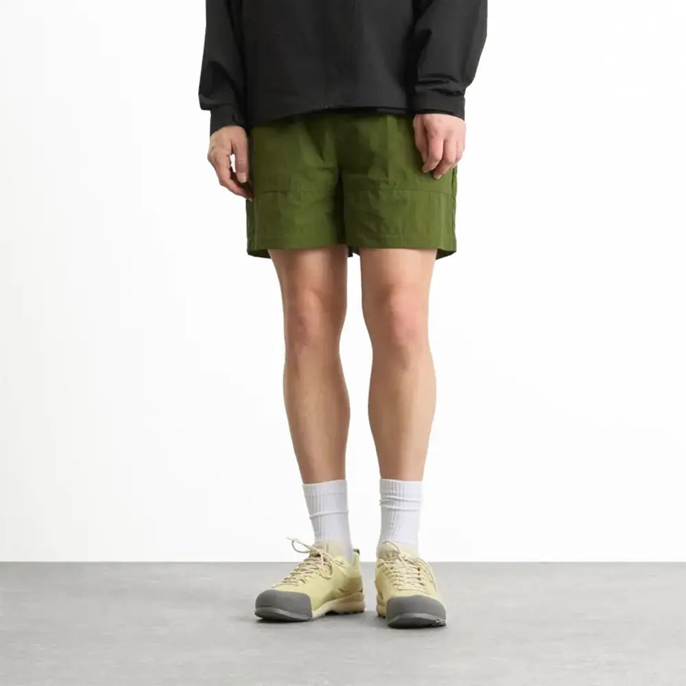 Red Box Nylon Belted Shorts 'Woodland Green'
