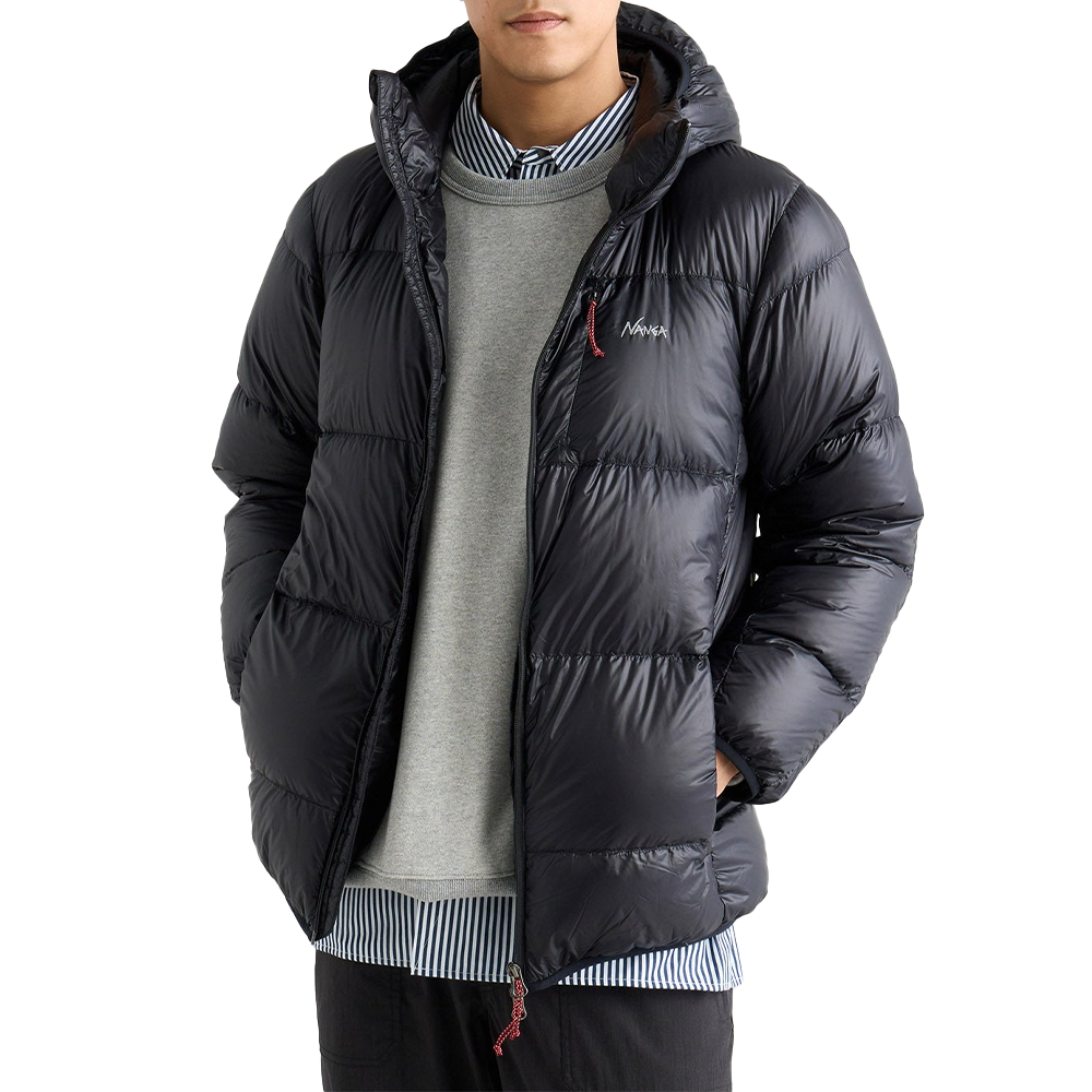 Mountain Lodge Down Hoodie Jacket 'Black'